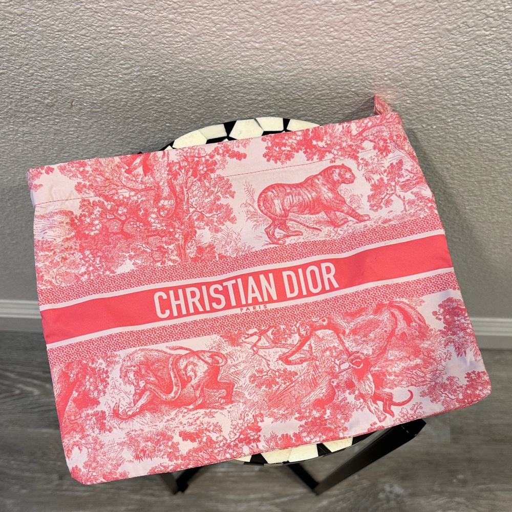 Dior Pink and Cream Graphic Tote